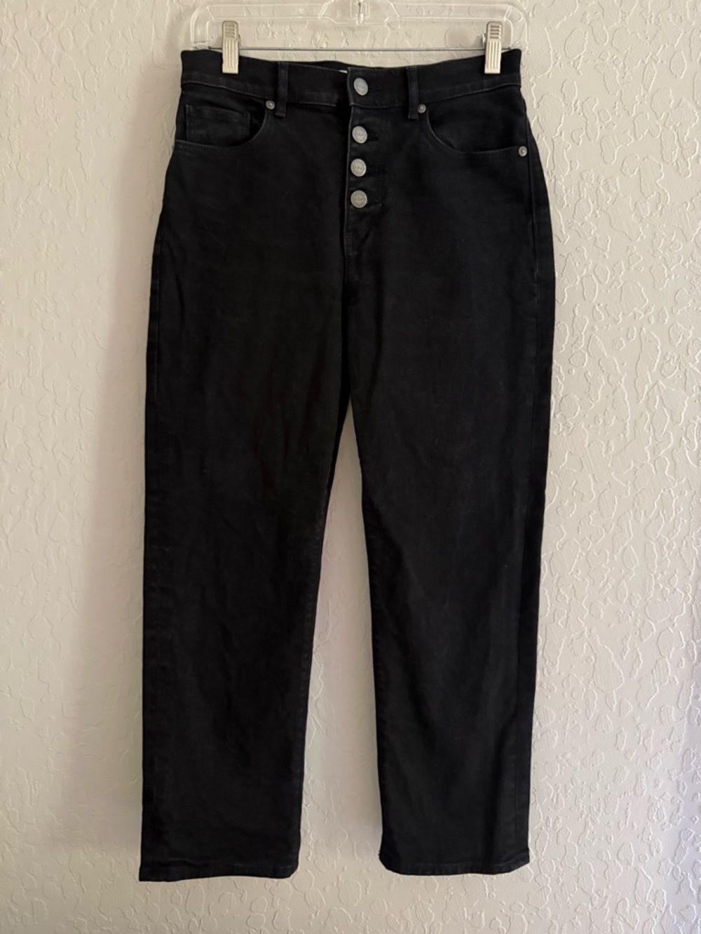 LOFT Black High-Rise Straight Ankle Button-Fly Jeans - 2P